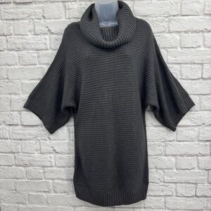 Soft Surroundings Gray Cowl Neck Poncho Tunic Sweater Medium Style 2AX04